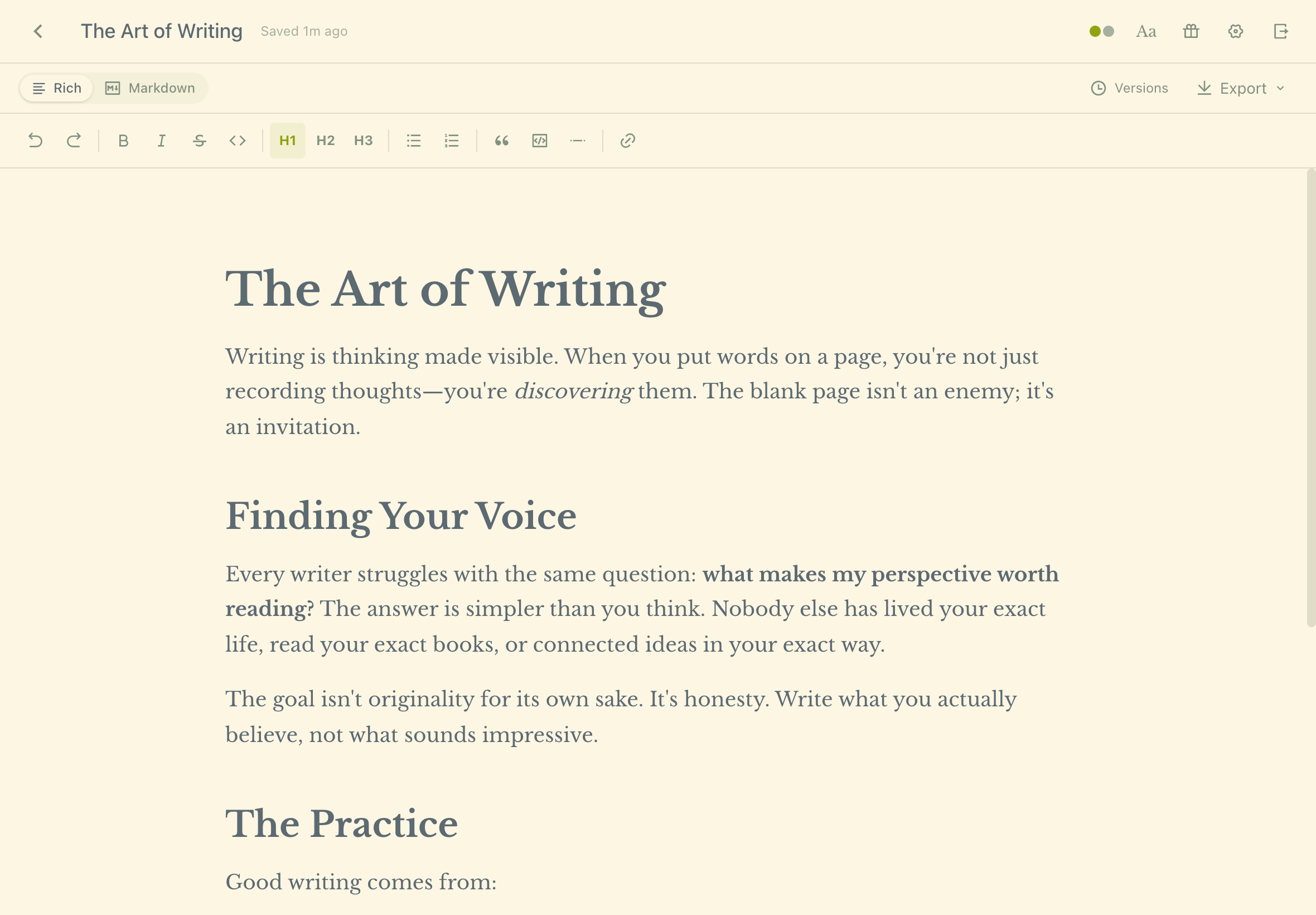 Editor with Everforest light theme