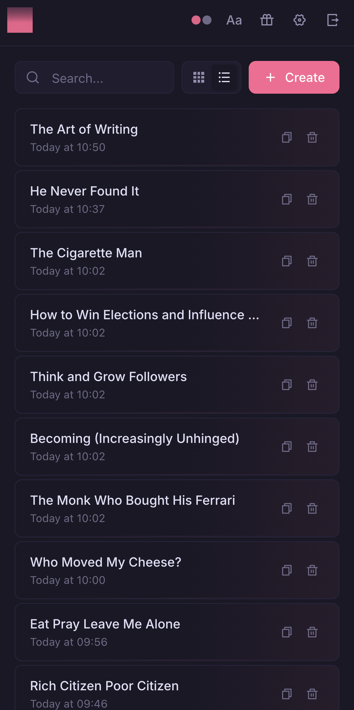 Mobile document browser